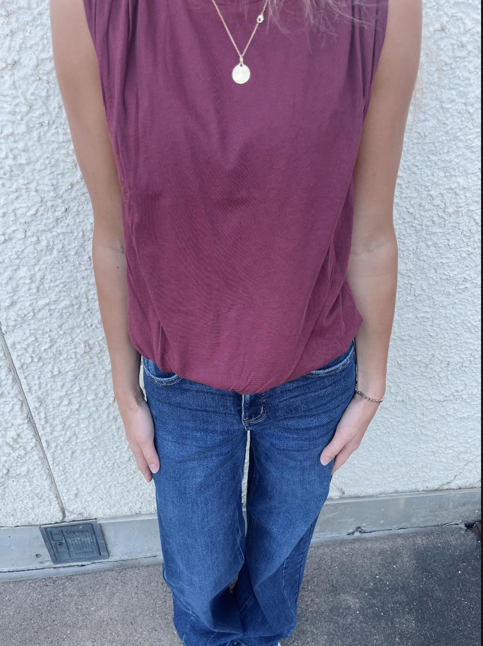 Adley Bubble Hem Tank