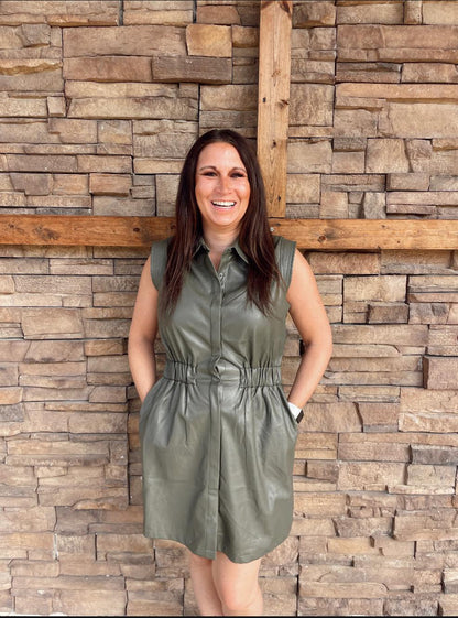 Martha Leather Dress