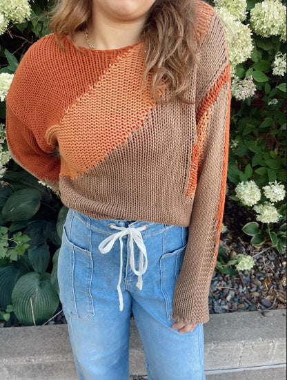 Azaria Color Block Sweater
