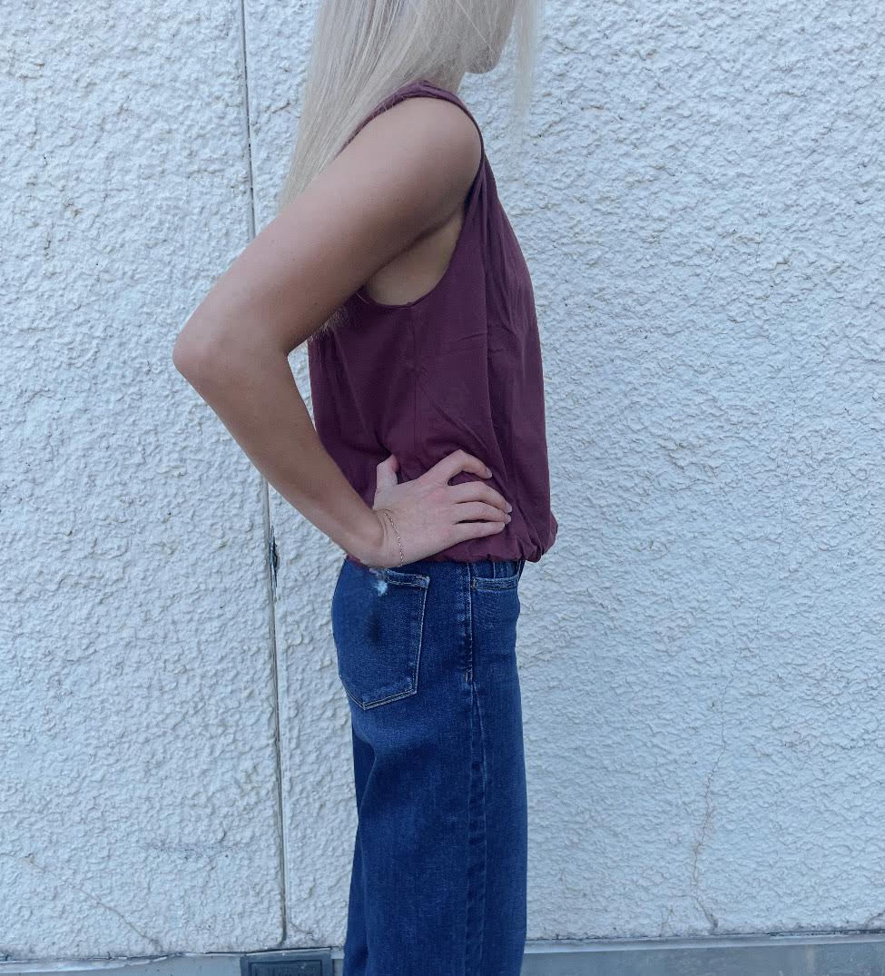 Adley Bubble Hem Tank