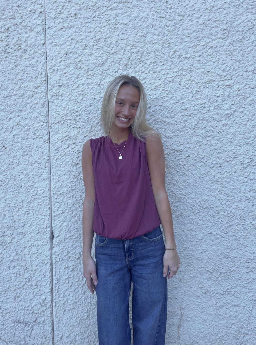 Adley Bubble Hem Tank