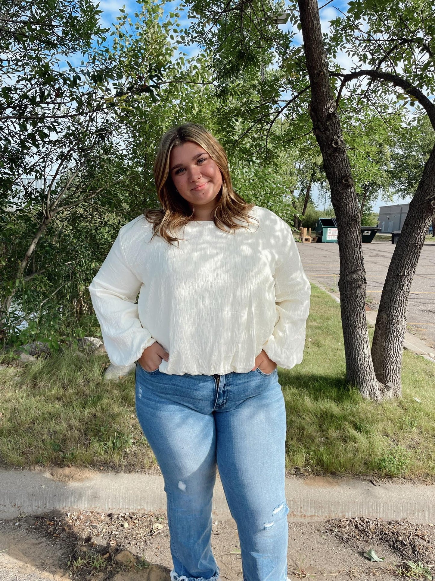 Sonja Bubble Hem Blouse