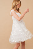 White Butterfly Organza Dress