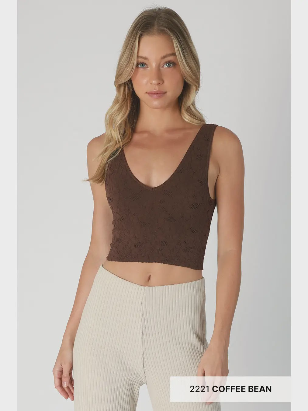 Lacey V-Neck Crop