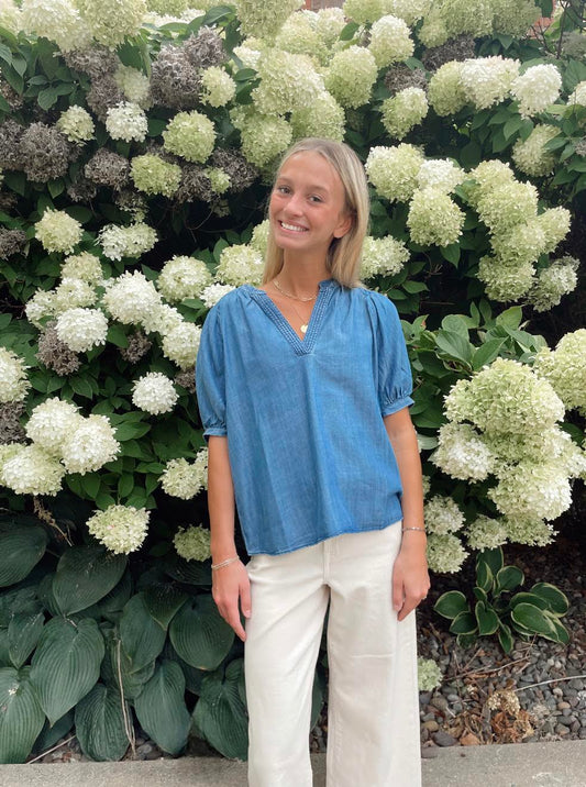 Cherie Chambray Blouse