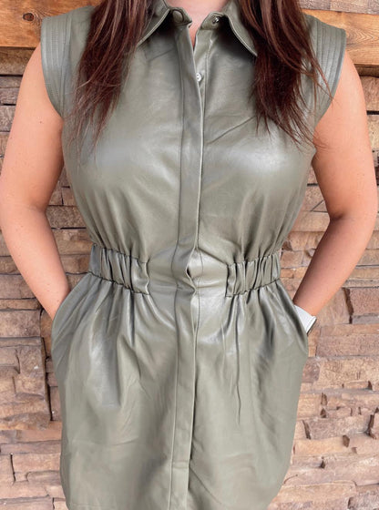 Martha Leather Dress