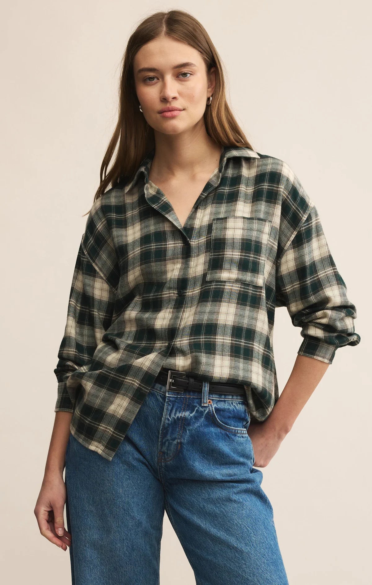 River Plaid Button Up