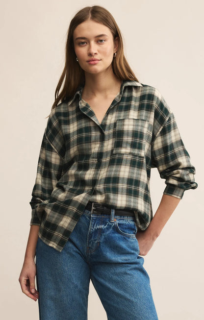 River Plaid Button Up