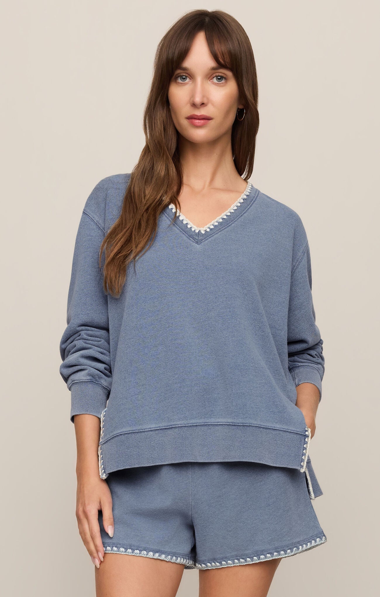 Cam Knit Denim Top