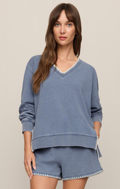 Cam Knit Denim Top