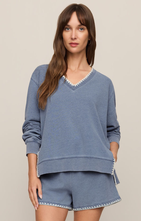 Cam Knit Denim Top