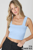 Shirred Square Neck Crop