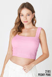 Shirred Square Neck Crop