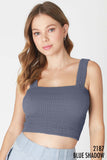 Shirred Square Neck Crop