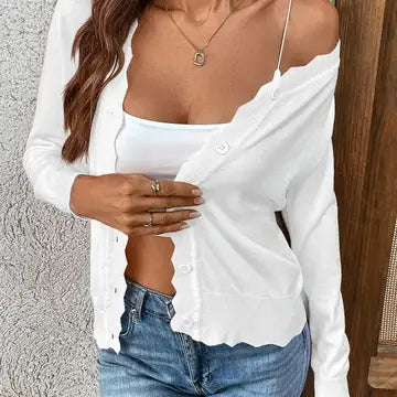 Lala Button Cardi