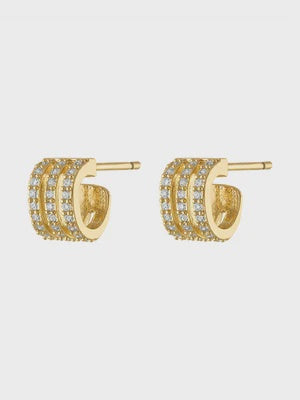 Aster Triple Curve Hoop