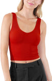 Vneck Ribbed Crop