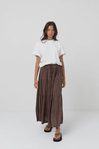 Classic Tiered Maxi Skirt