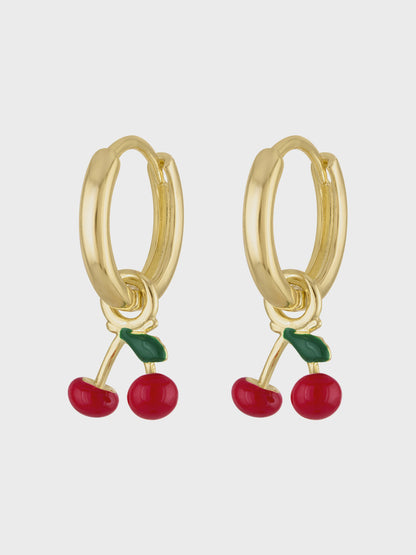 Cherry Huggie Earring