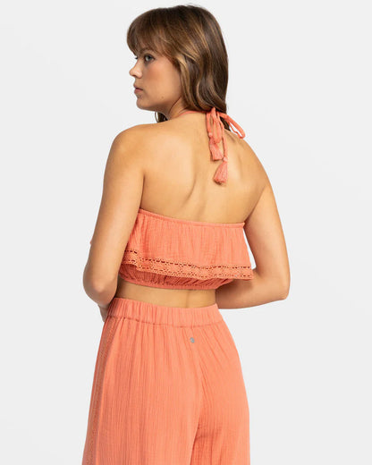 Golden Tropic Tube Top