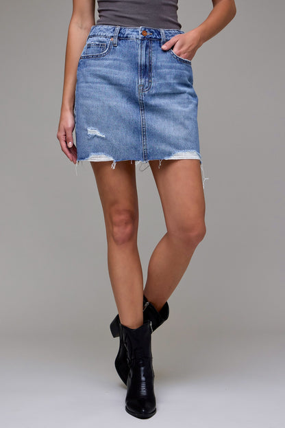 Hayden  HR Denim Mini Skirt