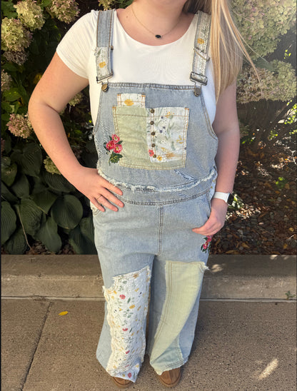 Paige Patchwork Overalls