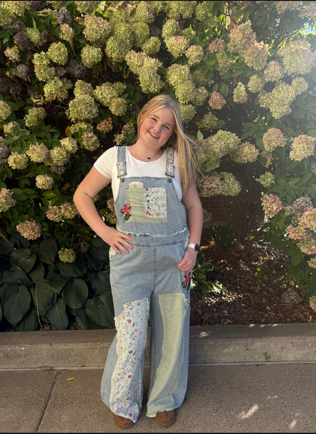 Paige Patchwork Overalls