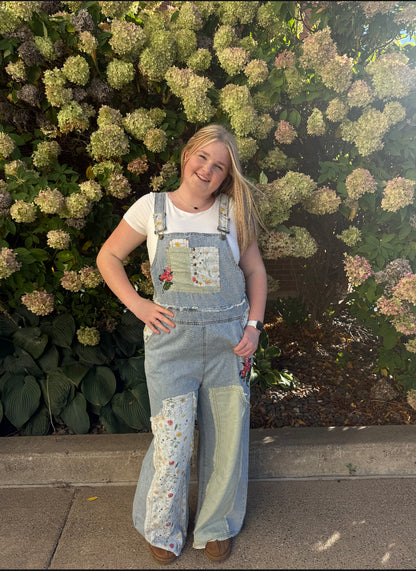 Paige Patchwork Overalls