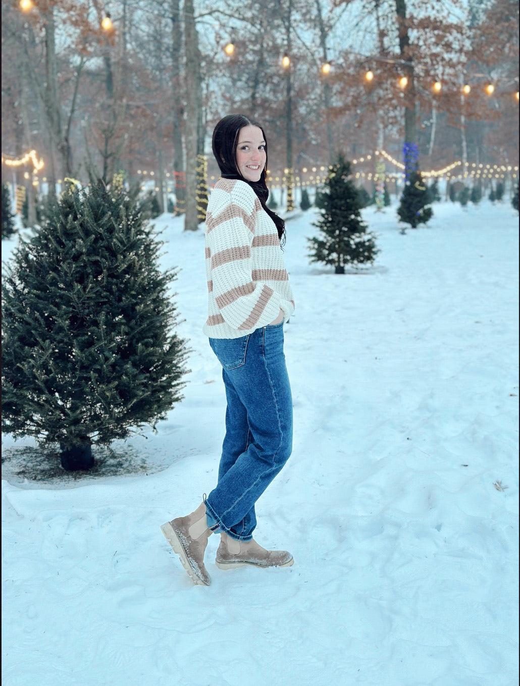 Iona Striped Crewneck Sweater