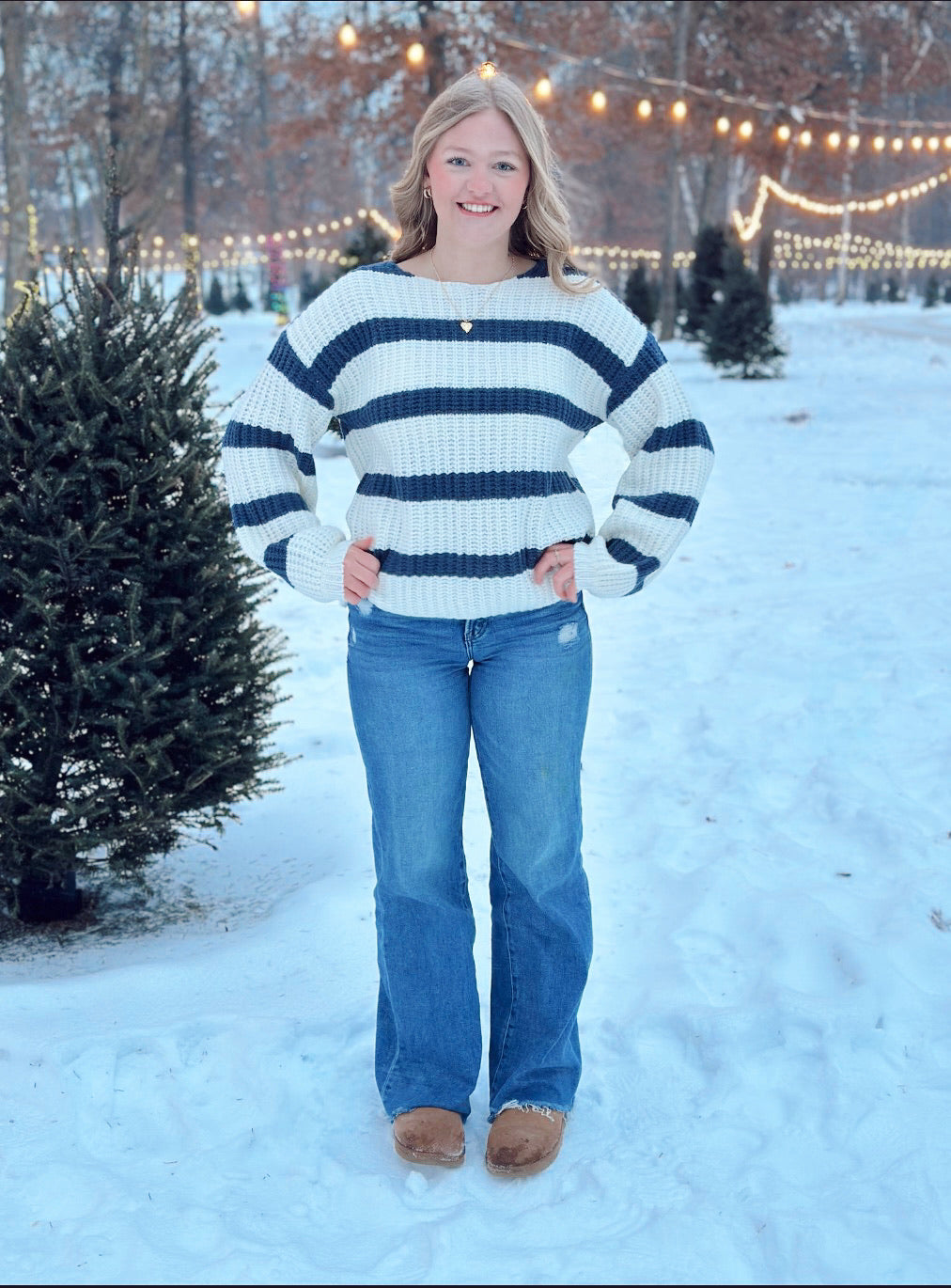 Iona Striped Crewneck Sweater