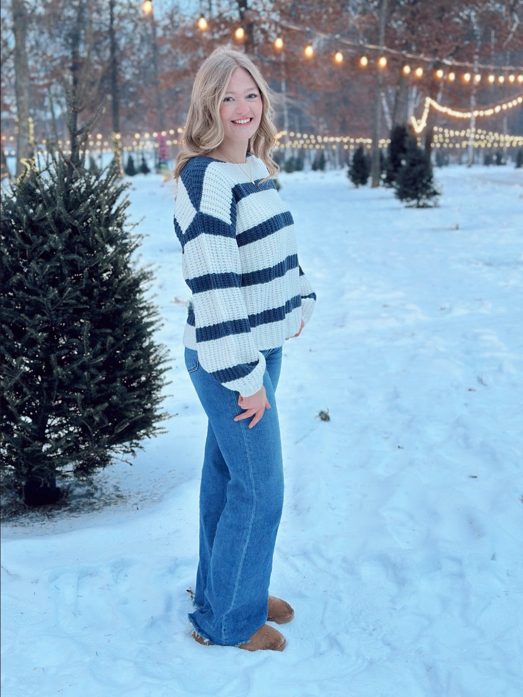 Iona Striped Crewneck Sweater