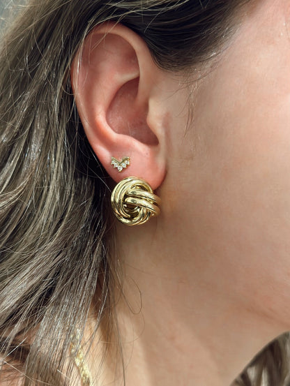 Monkey Fist Knot Post Earring