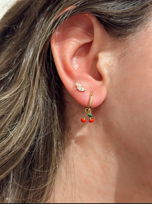 Cherry Huggie Earring