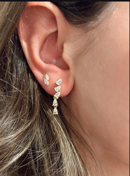 Paloma Teardrop Climber Earring