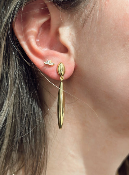 Pleat Drop Earring