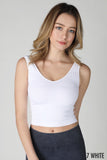 Vneck Ribbed Crop