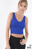 Vneck Ribbed Crop