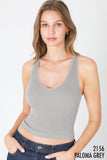 Vneck Ribbed Crop