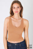 Vneck Ribbed Crop