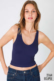 Vneck Ribbed Crop