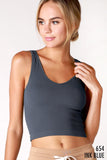 Vneck Ribbed Crop