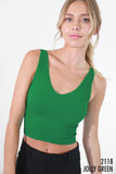 Vneck Ribbed Crop