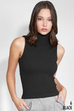 Sleeveless Mockneck Crop