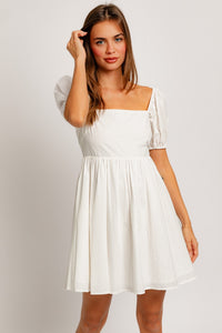 Blanco Babydoll Dress