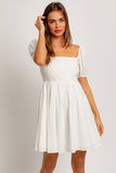 Blanco Babydoll Dress