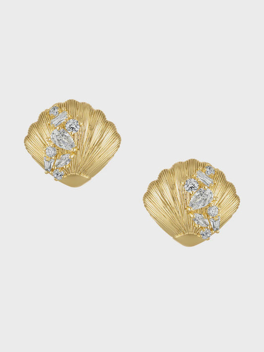 Lucian Seashell Post Earring