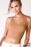 Vneck Ribbed Crop