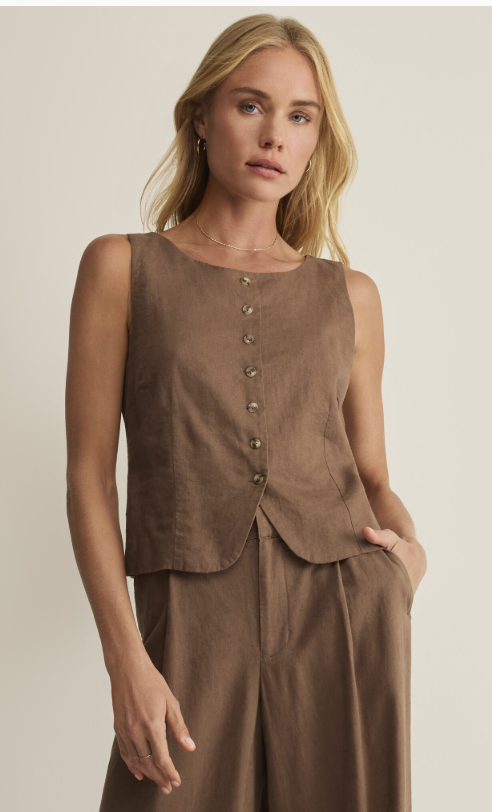 Roman Linen Vest