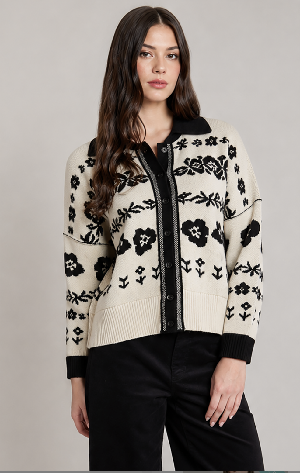Jacquard Cardigan