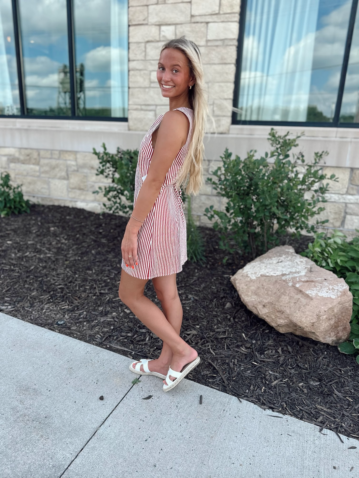 Zander Striped Mini Dress